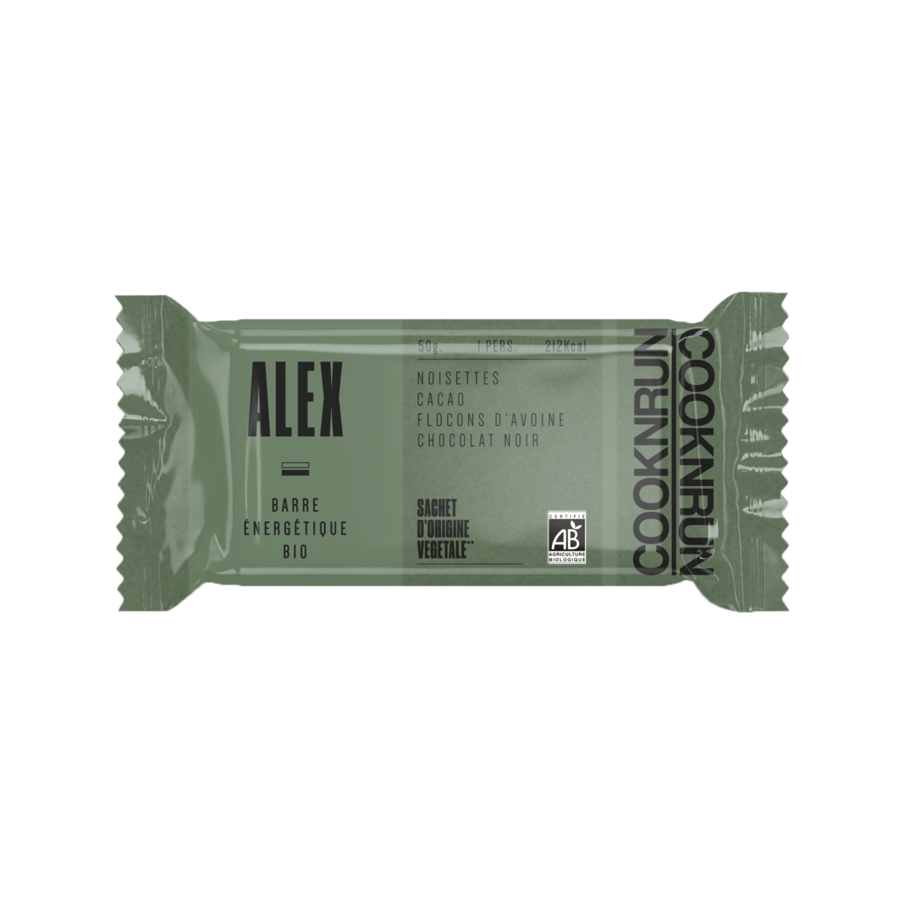 Barres énergétiques bio Alex x20| Noisettes, Chocolat
